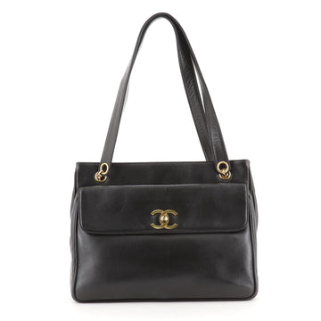 Chanel Vintage Front Pocket Tote Lambskin Medium