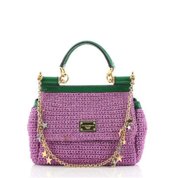 Dolce & Gabbana Miss Sicily Bag Woven Raffia Small