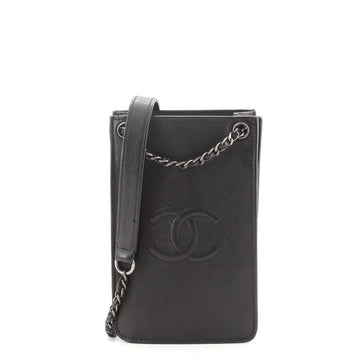Chanel CC Phone Holder Crossbody Bag Calfskin