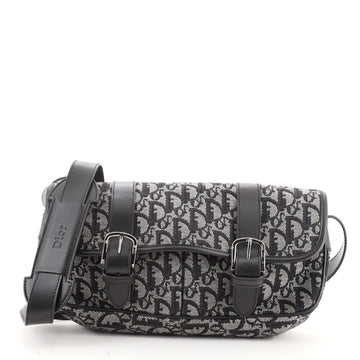 Christian Dior Vintage Trotter Flap Messenger Bag Diorissimo Canvas Medium