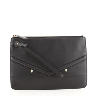 Fendi Monster Slim Pouch Leather Medium