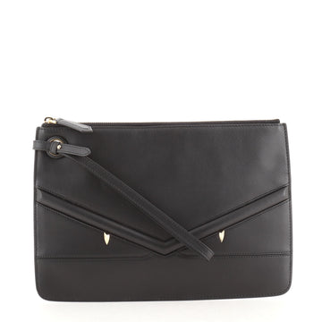 Fendi Monster Slim Pouch Leather Medium