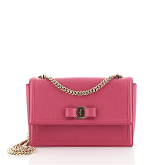 Salvatore Ferragamo Ginny Crossbody Bag Saffiano Leather Medium