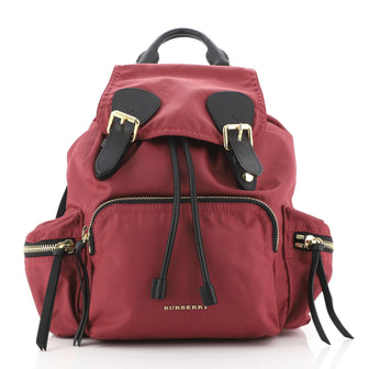 Burberry Rucksack Backpack Nylon with Leather Medium