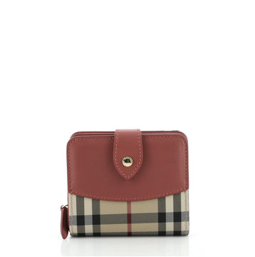 Burberry Finsbury Wallet Horseferry Check Canvas and Leather