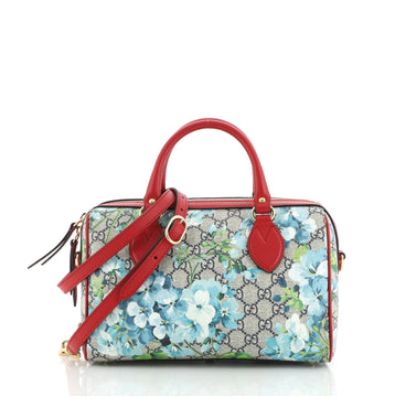 Gucci Convertible Boston Bag Blooms Print GG Coated Canvas Small
