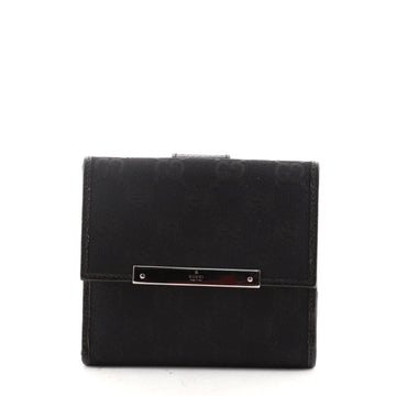 Gucci French Flap Wallet GG Canvas