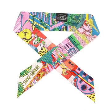 Hermes Animapolis Plumetis Twilly Printed Silk