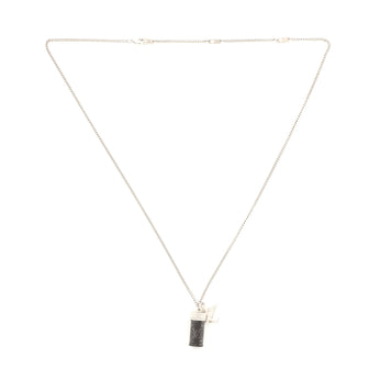Louis Vuitton Collier Charms Necklace Metal with Monogram Eclipse Canvas  Black 6238821