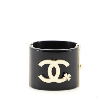 Chanel CC Clover Cuff Bracelet Resin