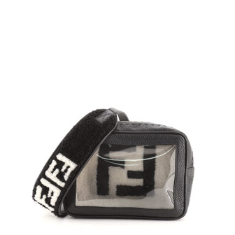 Fendi Selleria Camera Bag Leather with Shearling and PVC Small