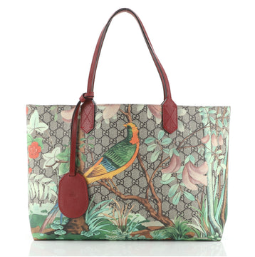 Gucci Shopping Tote Tian Print GG Coated Canvas Medium
