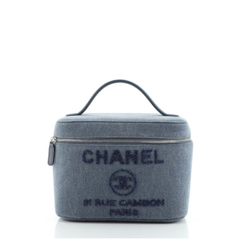 Chanel Deauville Vanity Case Canvas with Sequins