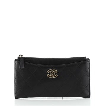 Chanel L-Flap Wallet Quilted Lambskin Long