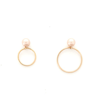 Christian Dior Mise En Dior Tribales Hoop Earrings Metal with Faux Pearls