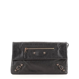 Balenciaga Giant Studs Envelope Clutch Leather