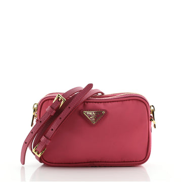 Prada Double Zip Camera Bag Tessuto Mini