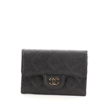 Chanel Classic Flap Card Case Quilted Caviar