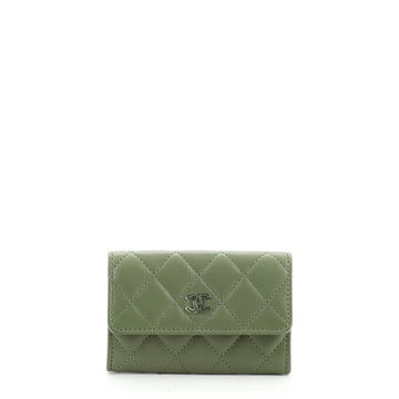 Chanel CC Flap Card Case Quilted Lambskin