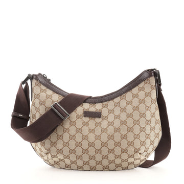 Gucci Saddle Zip Messenger Bag GG Canvas Medium