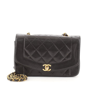 Chanel Vintage Diana Flap Bag Quilted Lambskin Small