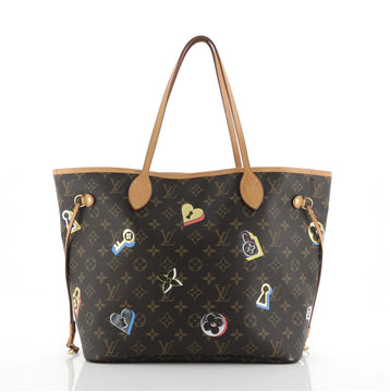 Louis Vuitton Neverfull NM Tote Limited Edition Love Lock Monogram Canvas MM