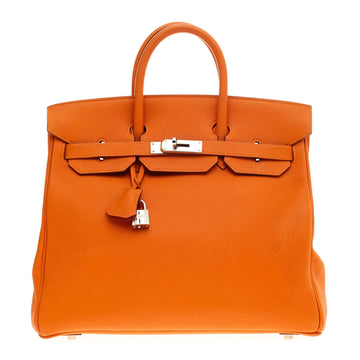 Hermes Birkin HAC Orange Togo with Palladium Hardware 32