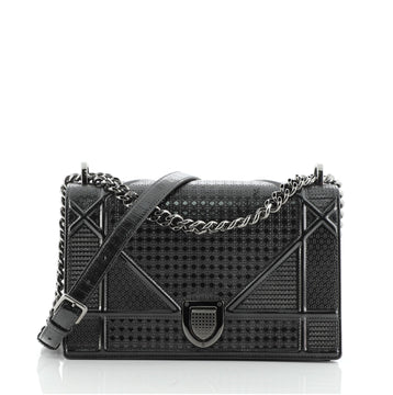 Christian Dior Diorama Flap Bag Cannage Embossed Calfskin Medium