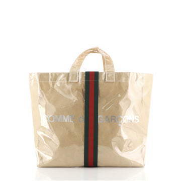Gucci Comme de Garcons Web Shopping Tote PVC and Paper Large