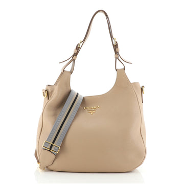 Prada Convertible Dual Strap Hobo Vitello Daino Medium