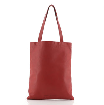 Saint Laurent Flat Shopper Tote Leather Tall