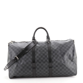 Louis Vuitton Keepall Bandouliere Bag Damier Graphite 55