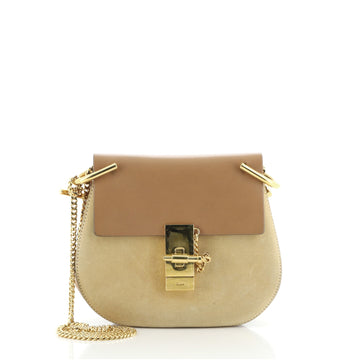 Chloe Drew Crossbody Bag Leather and Suede Mini