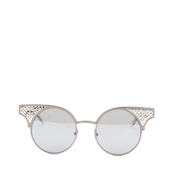 Bottega Veneta Cat Eye Sunglasses Titanium with Intrecciato Detail