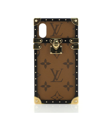 Louis Vuitton Eye Trunk with Strap for iPhone X Reverse Monogram Canvas