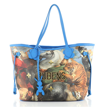 Louis Vuitton Neverfull NM Tote Limited Edition Jeff Koons Rubens Print Canvas MM