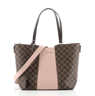 Louis Vuitton Jersey Handbag Damier with Leather