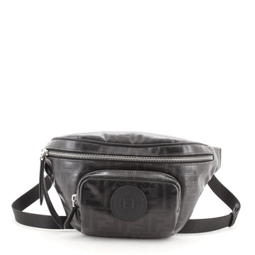 Fendi Front Pocket Waist Bag Zucca Coated Canvas