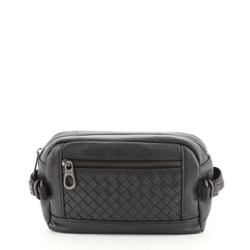 Bottega Veneta Front Pocket Waist Bag Leather with Intrecciato Detail