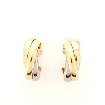 Cartier Trinity Clip On Earrings 18K Tricolor Gold