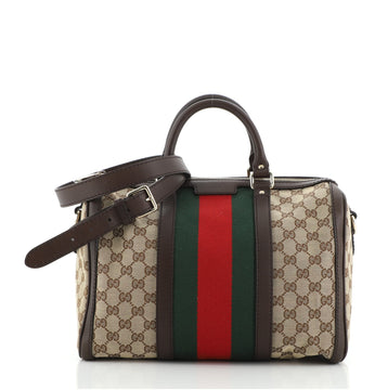 Gucci Vintage Web Boston Bag GG Canvas Medium