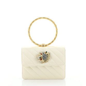 Gucci Rajah Broadway Top Handle Evening Bag Quilted Satin