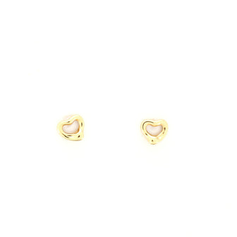 Tiffany & Co. Elsa Peretti Open Heart Earrings 18K Yellow Gold .7 mm
