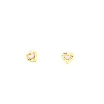 Tiffany & Co. Elsa Peretti Open Heart Earrings 18K Yellow Gold .7 mm