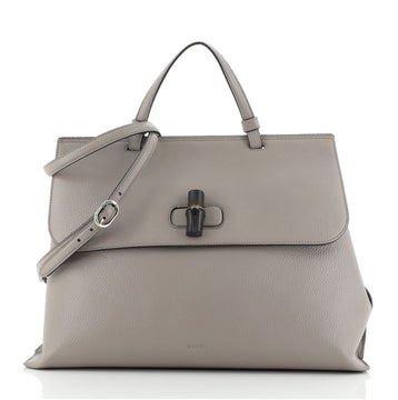 Gucci Bamboo Daily Top Handle Bag Leather Large