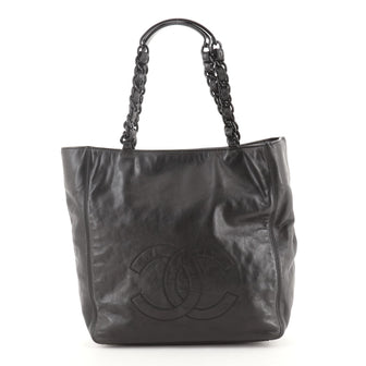 Chanel Vintage CC Resin Chain Tote Leather Medium