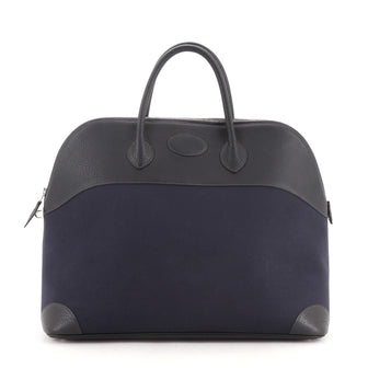 Hermes Bolide Bag Canvas with Leather 45
