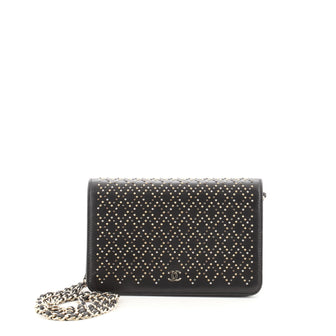 Chanel Wallet on Chain Studded Leather