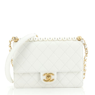 Chanel Chic Pearls Flap Bag Quilted Lambskin Small