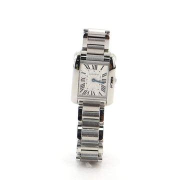 Cartier Tank Anglaise Quartz Watch Stainless Steel 23